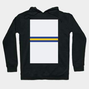 Leeds White Blue & Yellow Colours Bar Design Hoodie